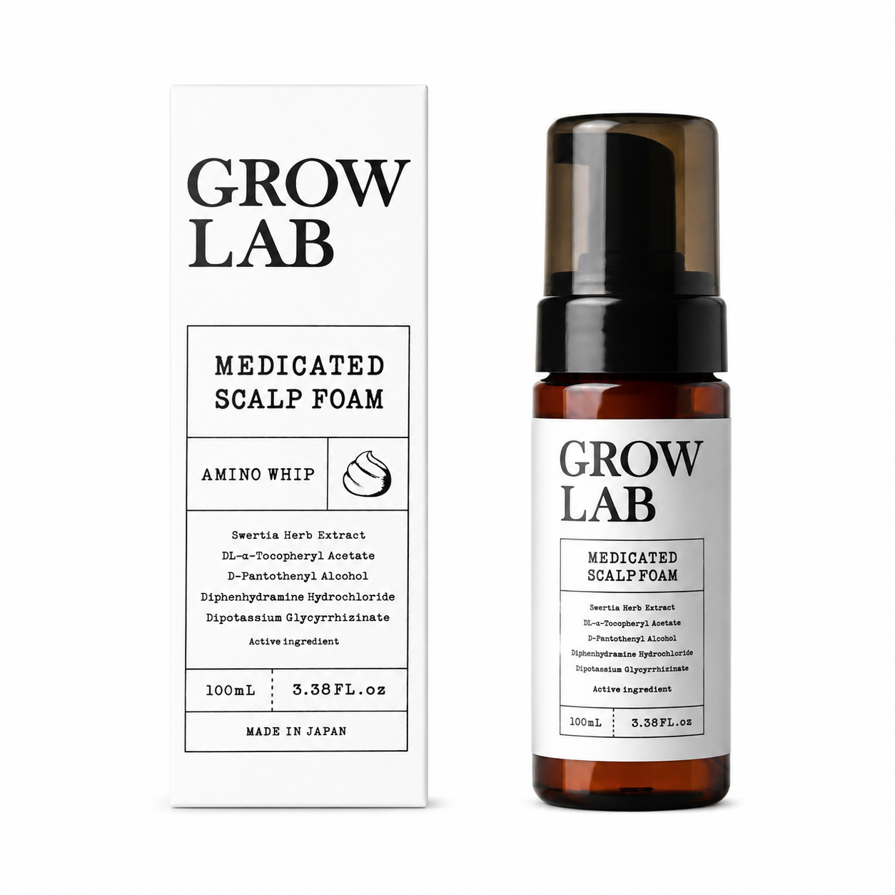 GROW LAB メディケイテッドスカルプフォーム 100ml 育毛剤 アミノ泡