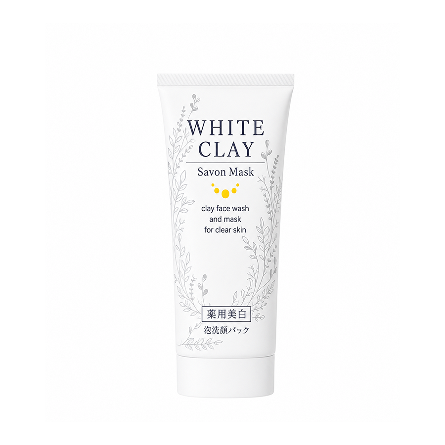 wクレイ ホワイトクレイ サボンマスク 80g ルソイル 美白 薬用 洗顔 泡洗顔 洗顔パック しみ そばかす