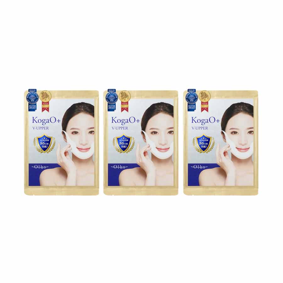 KogaO+ 小顔プラス 3枚 小顔パック 小顔マスクVリフティングマスク リフトアップ フェイスパック