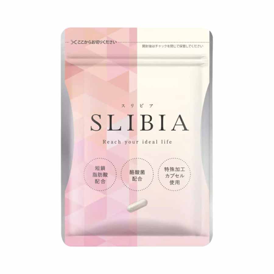 SLIBIA スリビア 30粒 約1ヶ月分 サプリメント ハイブリッド菌活 腸内フローラ美人 ビフィスリム菌 酪酸菌