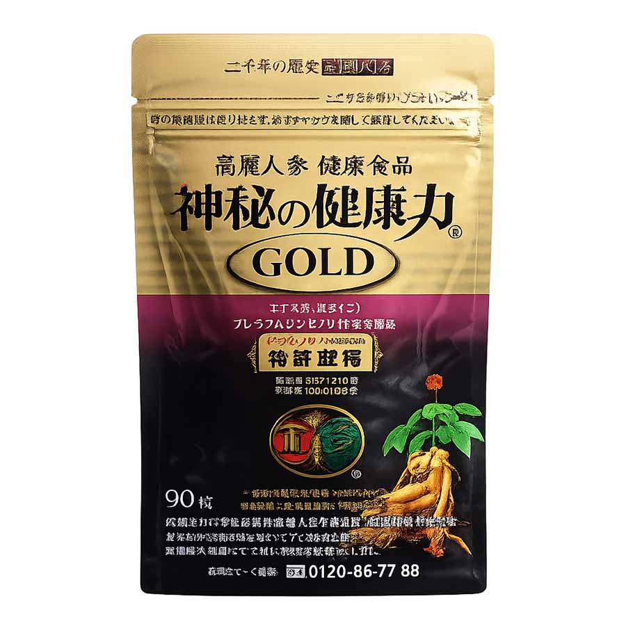 神秘の健康力 ＧＯＬＤ 90粒入り ゴールド 高麗人参 粒タイプ